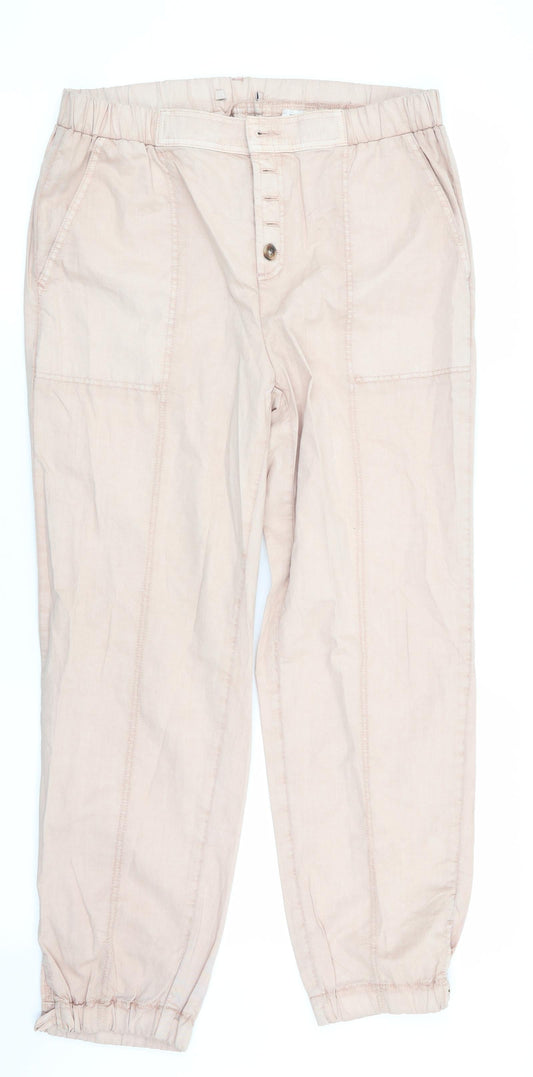 Womens UK Size 8 Preworn Regular Fit Jogger Pink Trousers