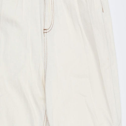 Denim Co Womens Ivory   Straight Jeans Size 12 L28.5 in