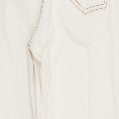 Denim Co Womens Ivory   Straight Jeans Size 12 L28.5 in