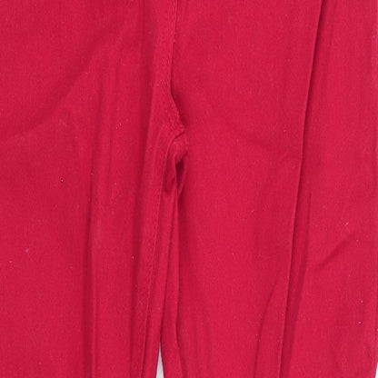 M&Co Womens Red   Straight Jeans Size 10 L27 in