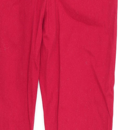 M&Co Womens Red   Straight Jeans Size 10 L27 in