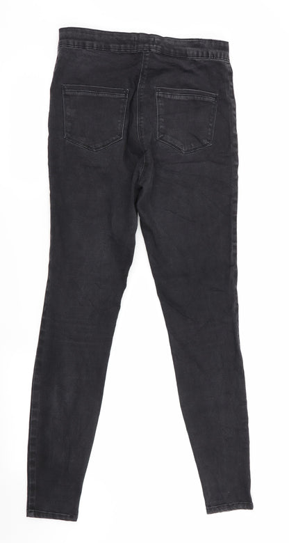 Womens UK Size 12 Denim Regular Fit Skinny Black Jeans