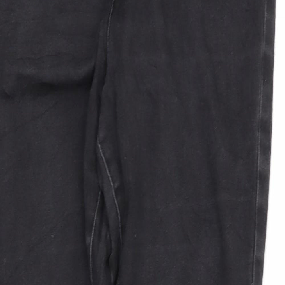 Womens UK Size 12 Denim Regular Fit Skinny Black Jeans