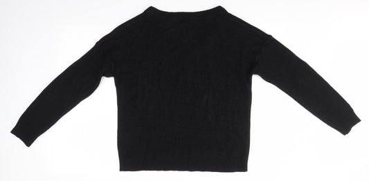 Womens UK Size S Brave Soul Black Pullover Jumper