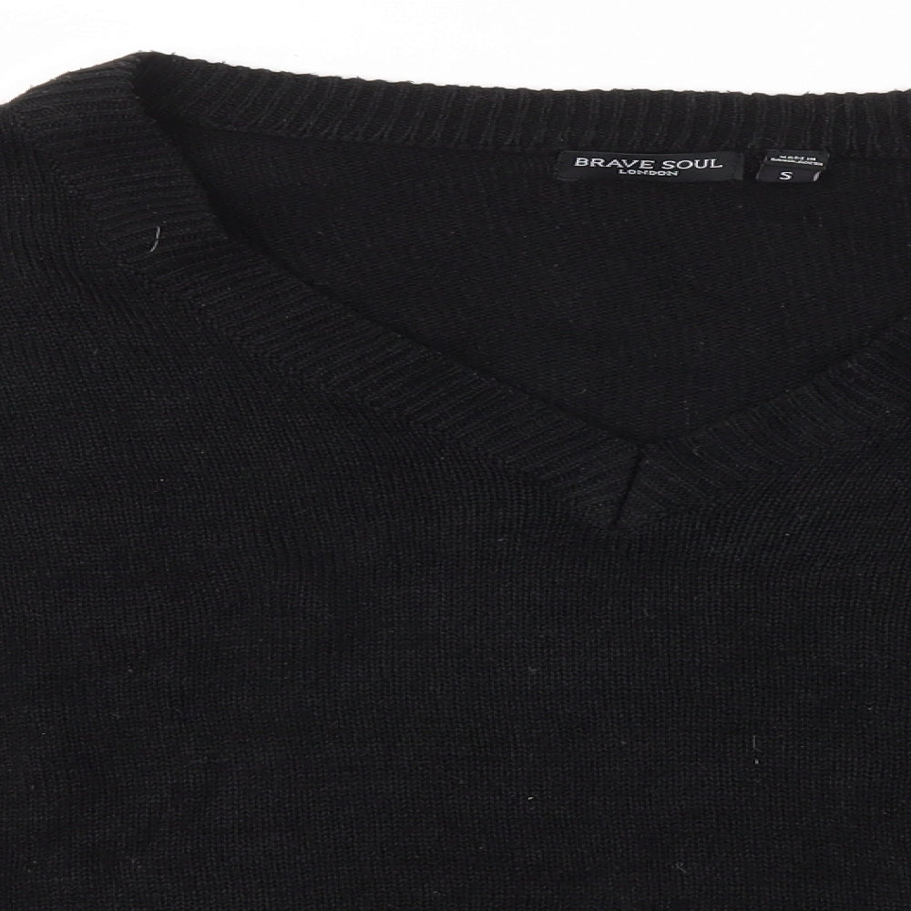Womens UK Size S Brave Soul Black Pullover Jumper