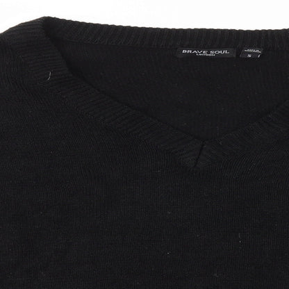Womens UK Size S Brave Soul Black Pullover Jumper
