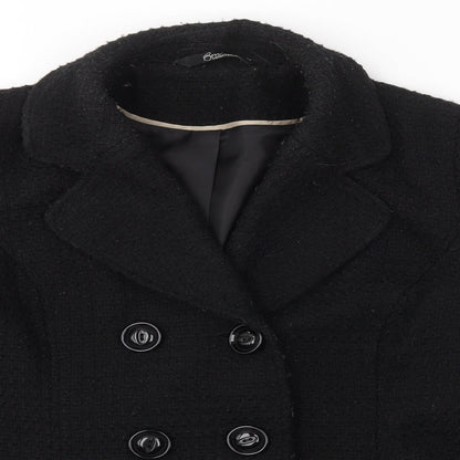 Womens UK Size 14 BM COLLECTION Black Overcoat