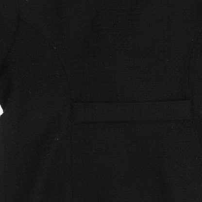 Womens UK Size 14 BM COLLECTION Black Overcoat