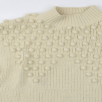 Close-up detail of Golden Days women’s beige jumper, size L