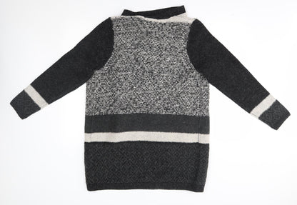 George Womens Grey Striped  Cardigan Jumper Size 14
