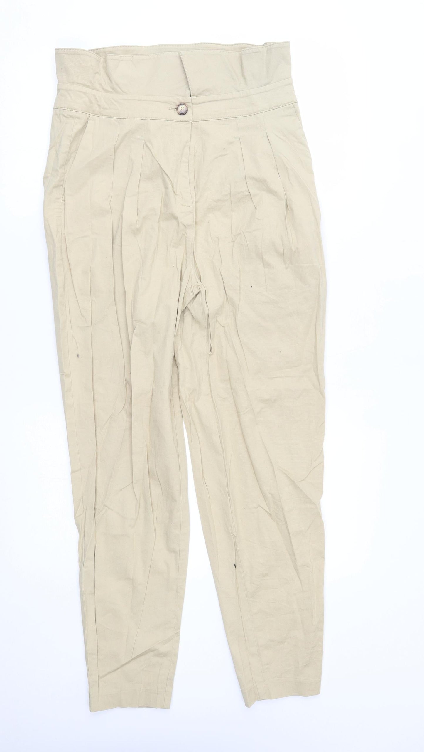 Womens UK Size 10 NEXT Regular Fit  Beige Trousers