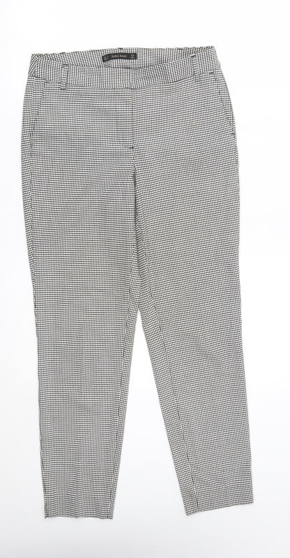 Womens UK Size 8 Zara Regular Fit  White Trousers