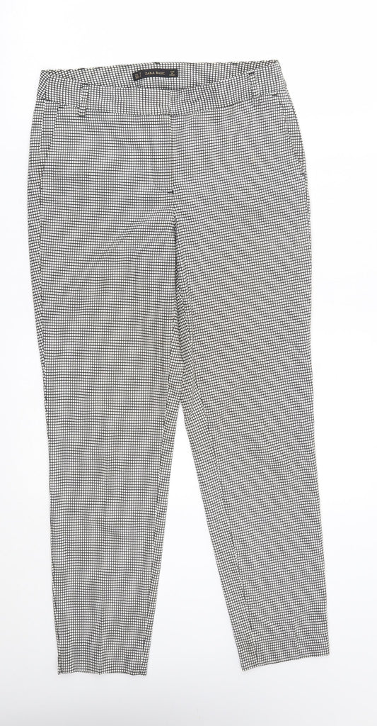 Womens UK Size 8 Zara Regular Fit  White Trousers