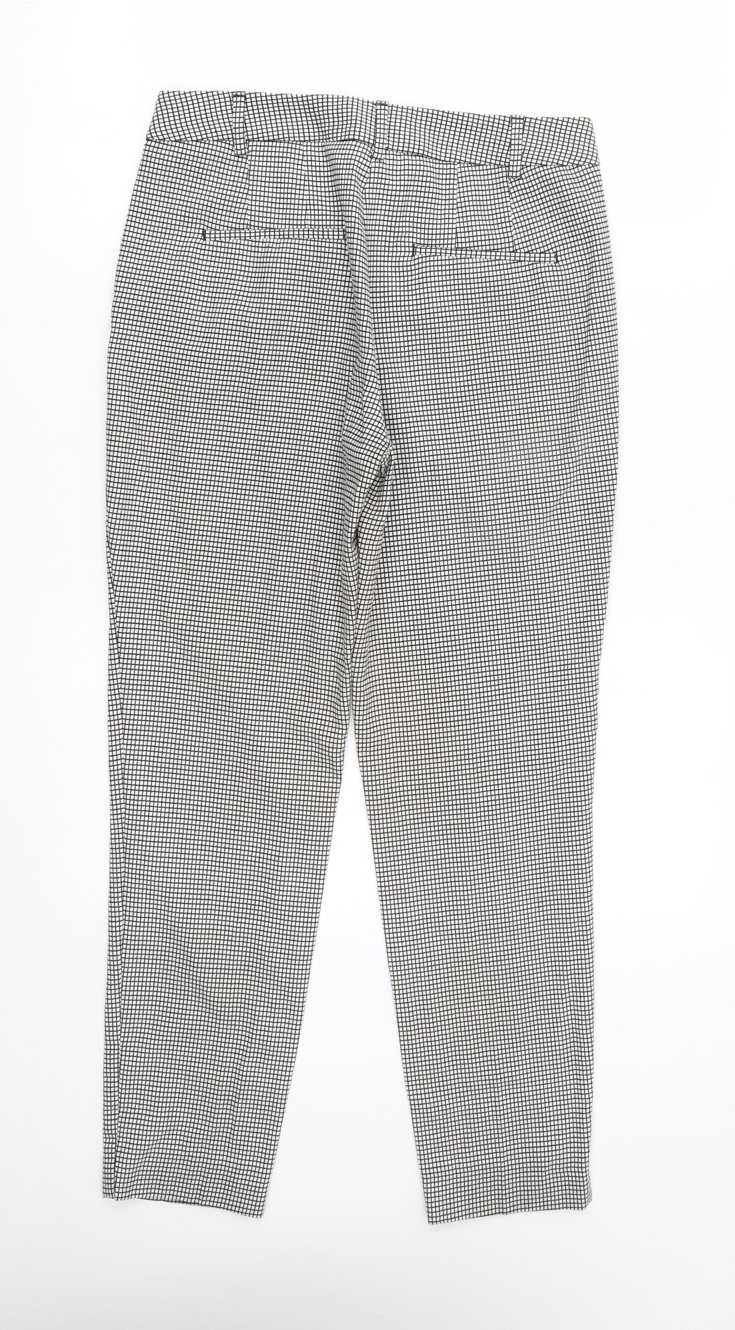 Womens UK Size 8 Zara Regular Fit  White Trousers
