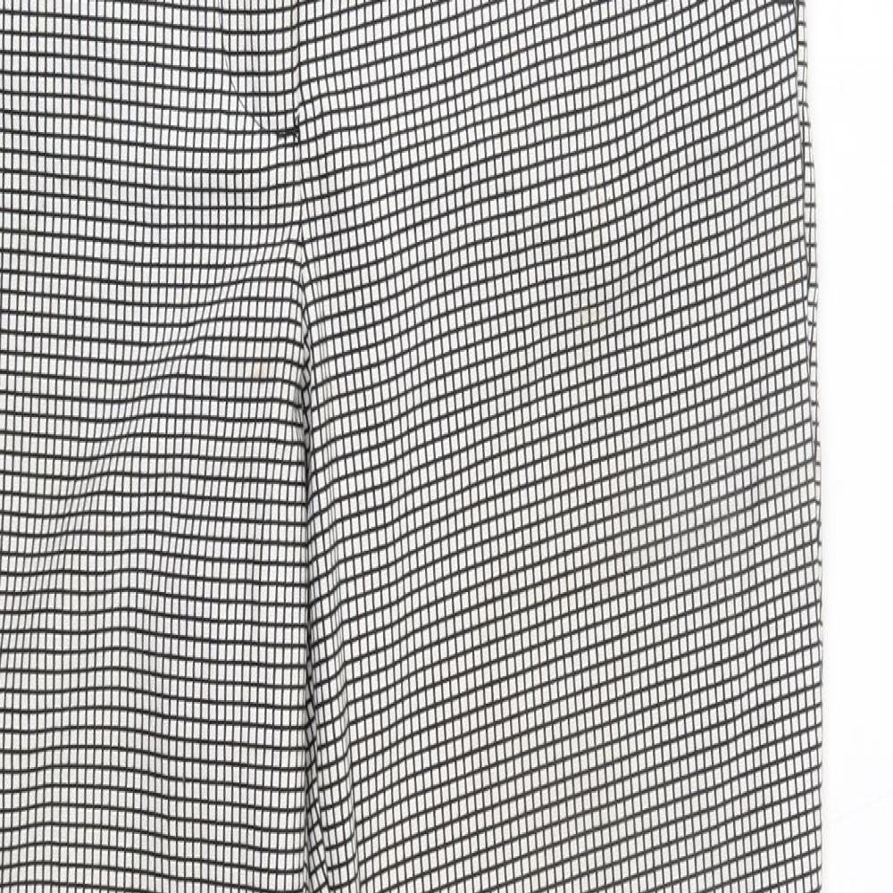 Womens UK Size 8 Zara Regular Fit  White Trousers