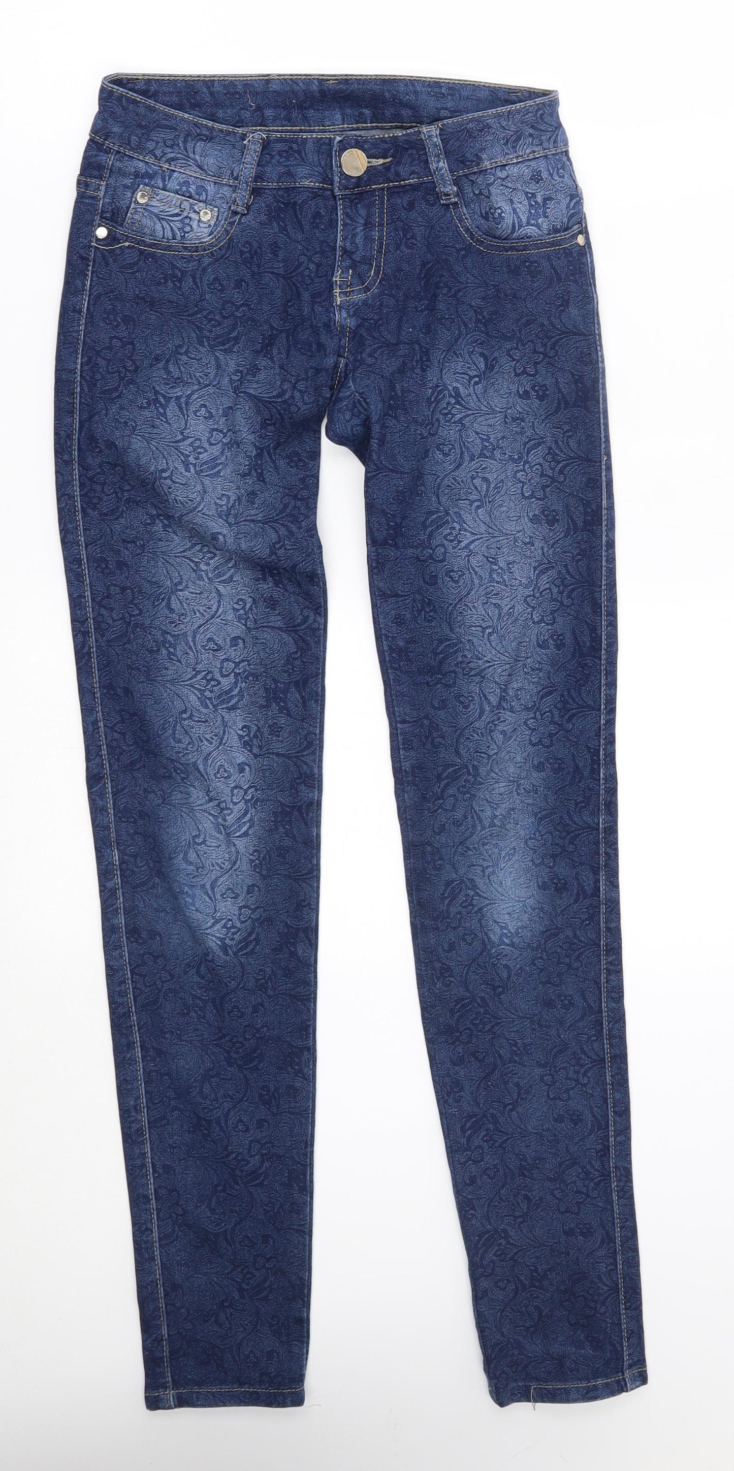 Womens UK Size 6 Preworn Regular Fit Skinny Blue Jeans