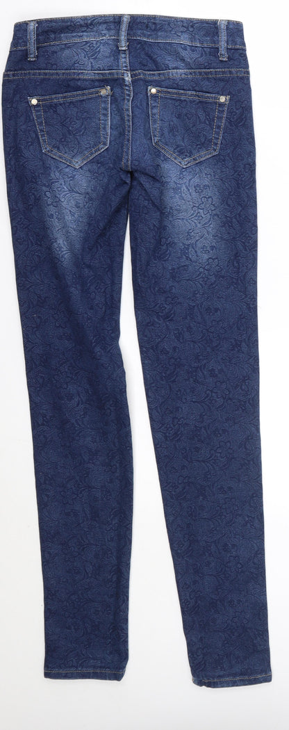 Womens UK Size 6 Preworn Regular Fit Skinny Blue Jeans