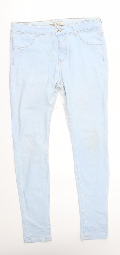 Bershka Womens Blue   Skinny Jeans Size 14 L28 in