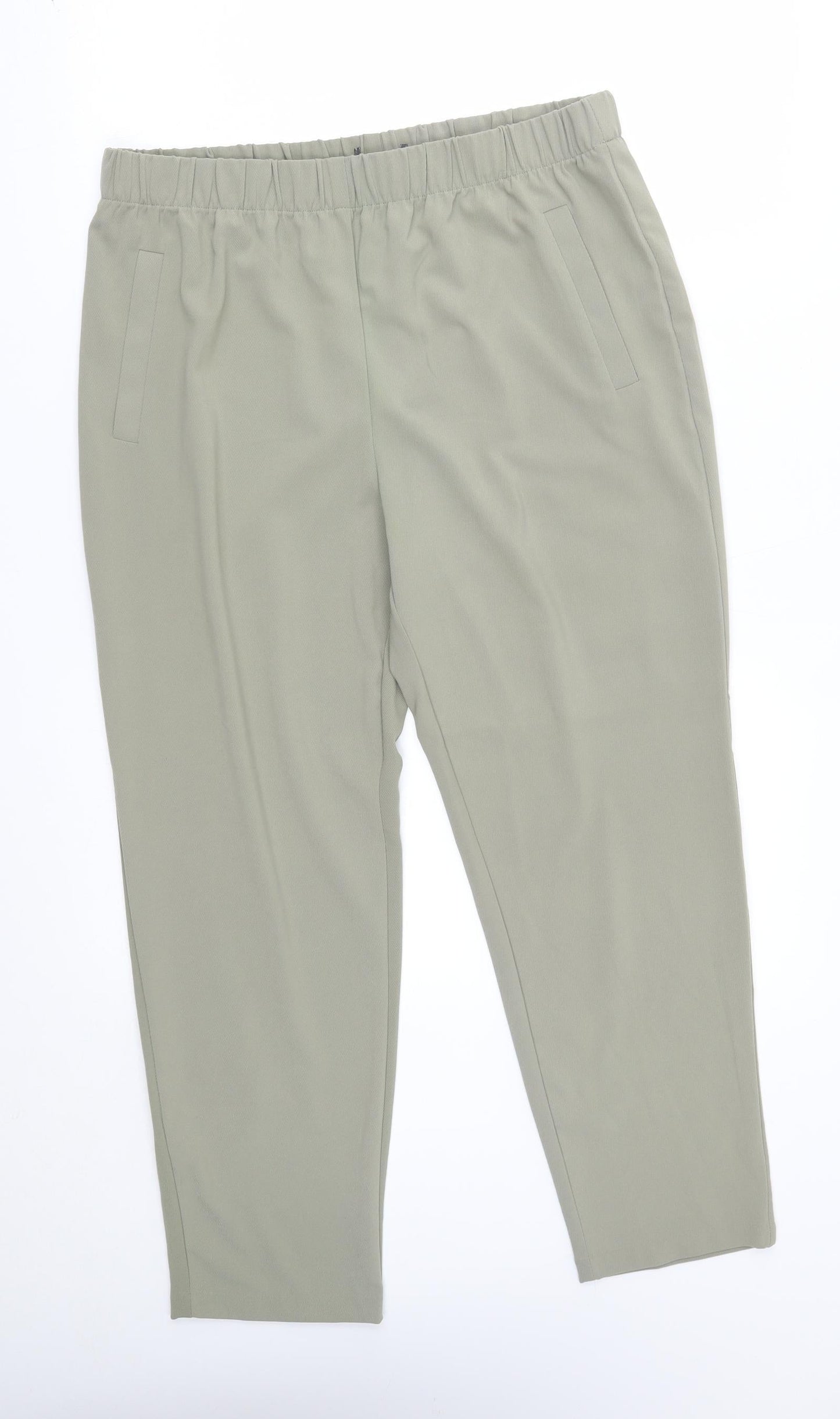 Womens UK Size 32 in Preworn Regular Fit Capri Green Trousers