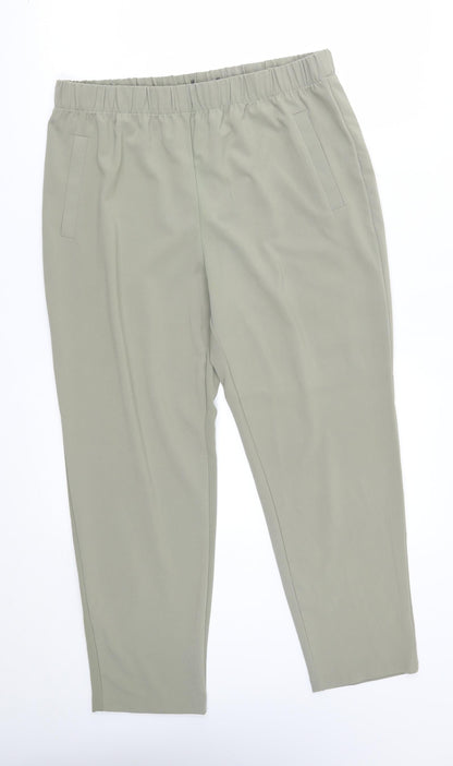 Womens UK Size 32 in Preworn Regular Fit Capri Green Trousers