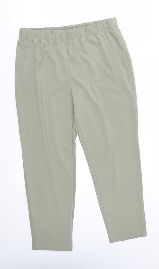Womens UK Size 32 in Preworn Regular Fit Capri Green Trousers