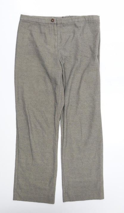 Womens UK Size 32 in H&M Regular Fit  Beige Trousers