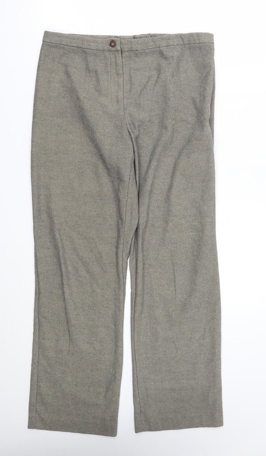 Womens UK Size 32 in H&M Regular Fit  Beige Trousers