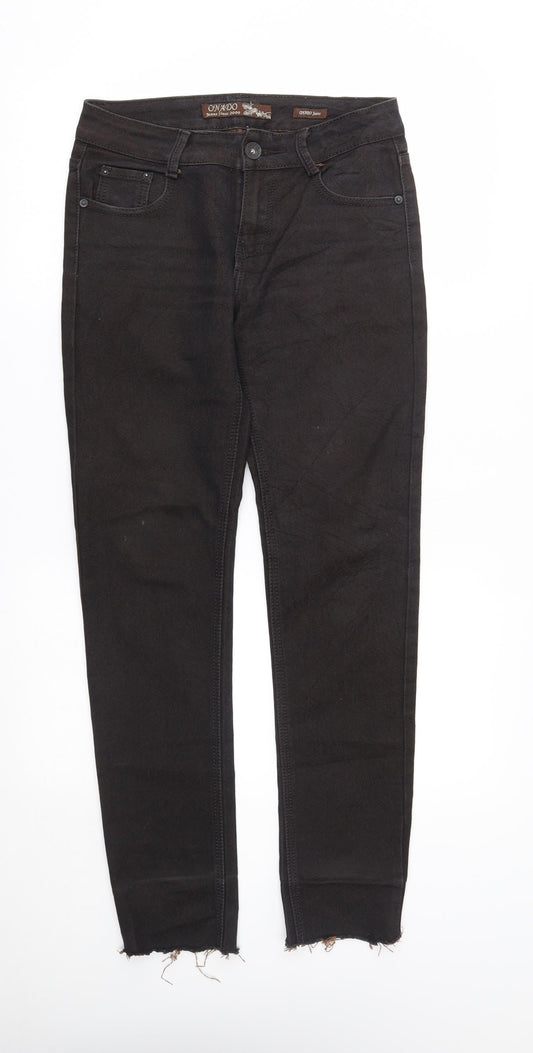 Womens UK Size 8 onado Regular Fit Straight Brown Jeans