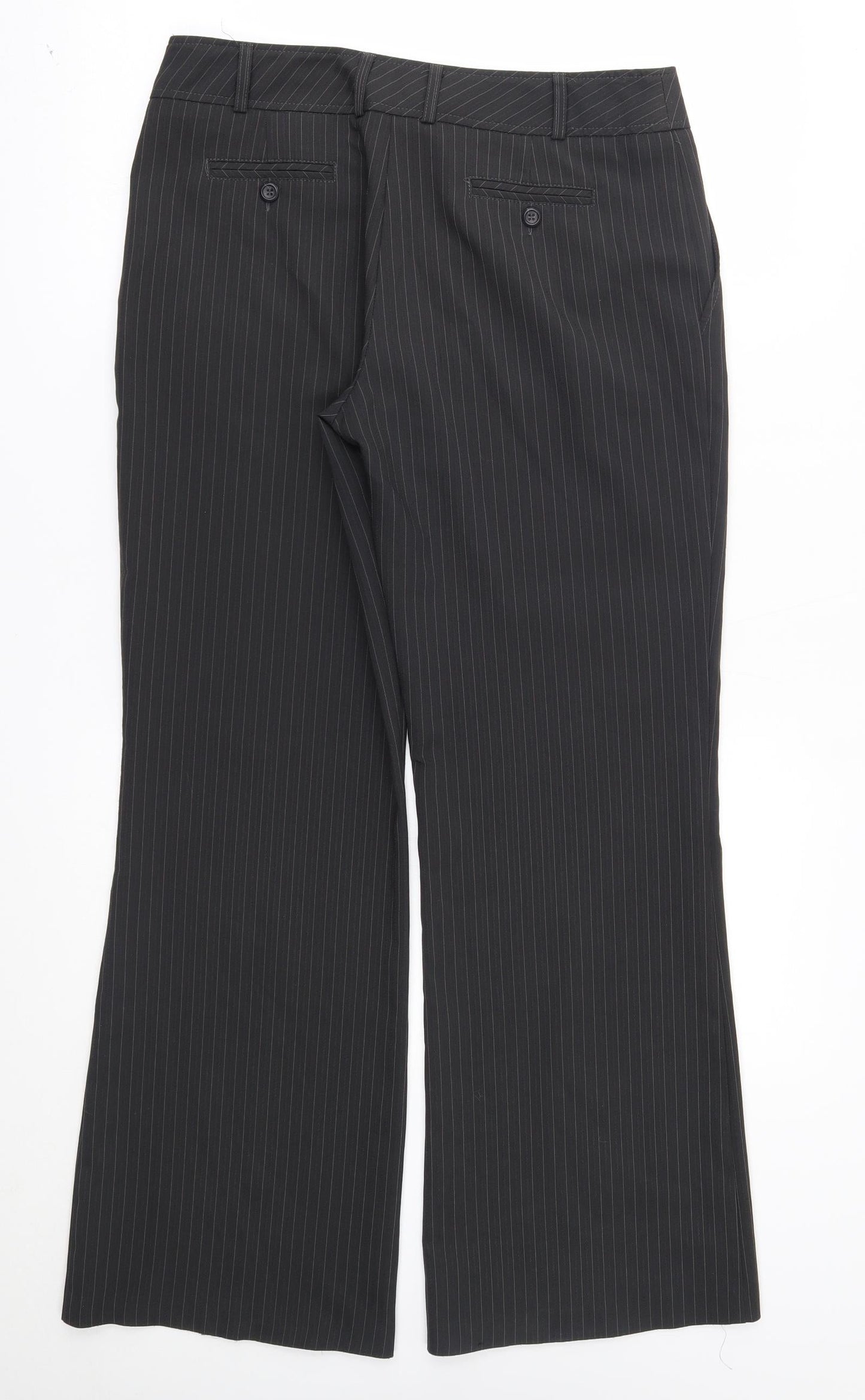TU Womens Grey Striped   Suit Trousers Size 10 L29 in