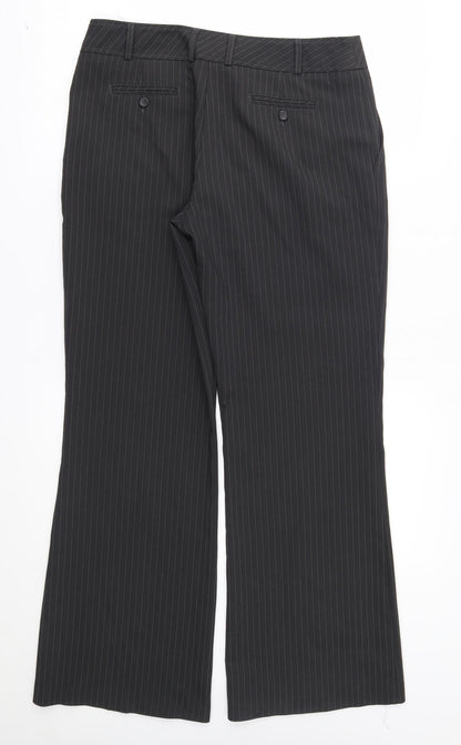 TU Womens Grey Striped   Suit Trousers Size 10 L29 in
