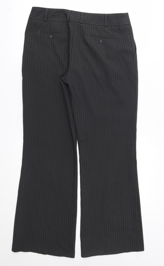 TU Womens Grey Striped   Suit Trousers Size 10 L29 in