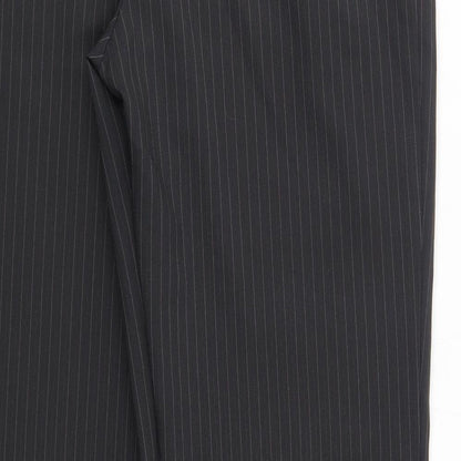TU Womens Grey Striped   Suit Trousers Size 10 L29 in