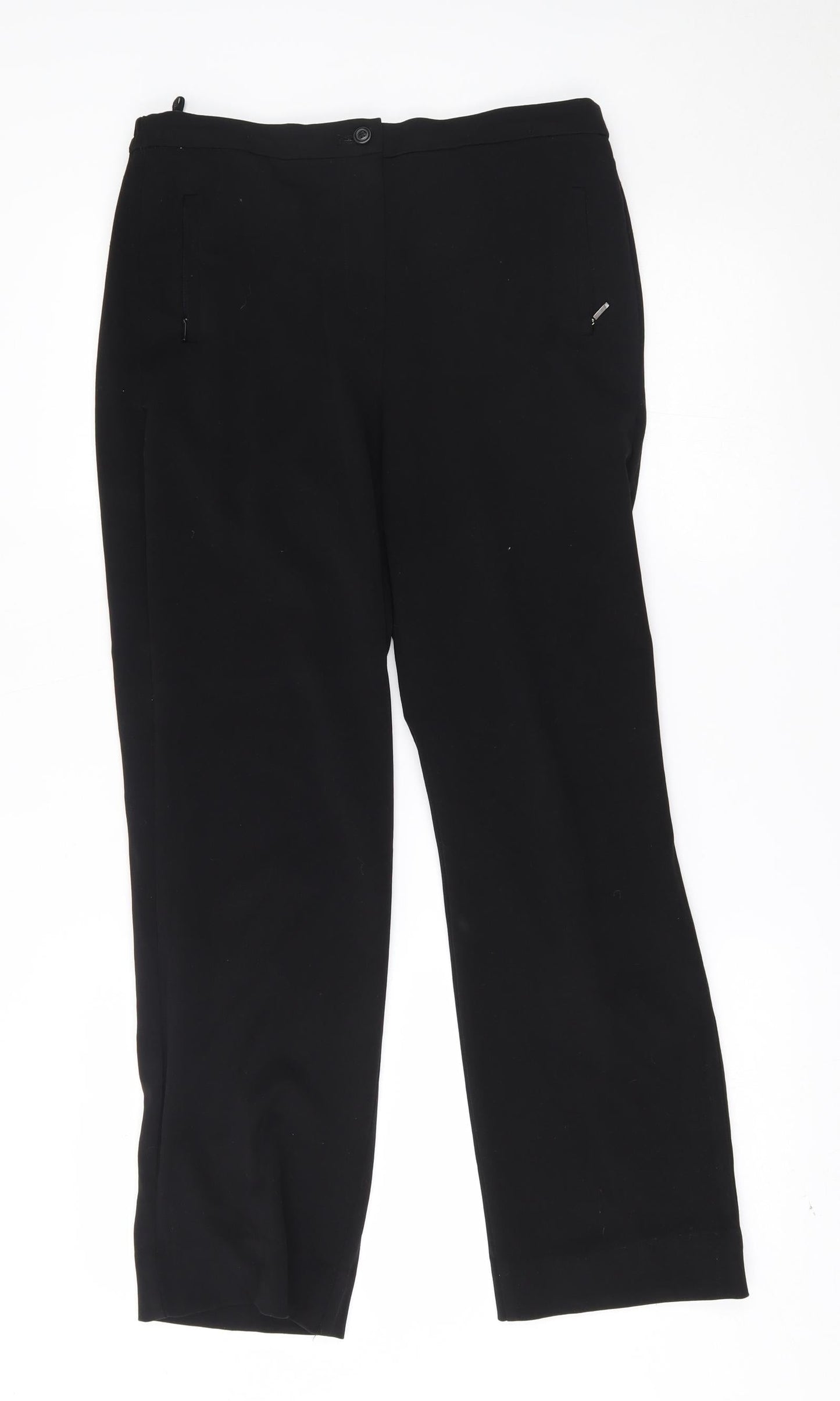 Womens UK Size 10 M&S Regular Fit  Black Trousers