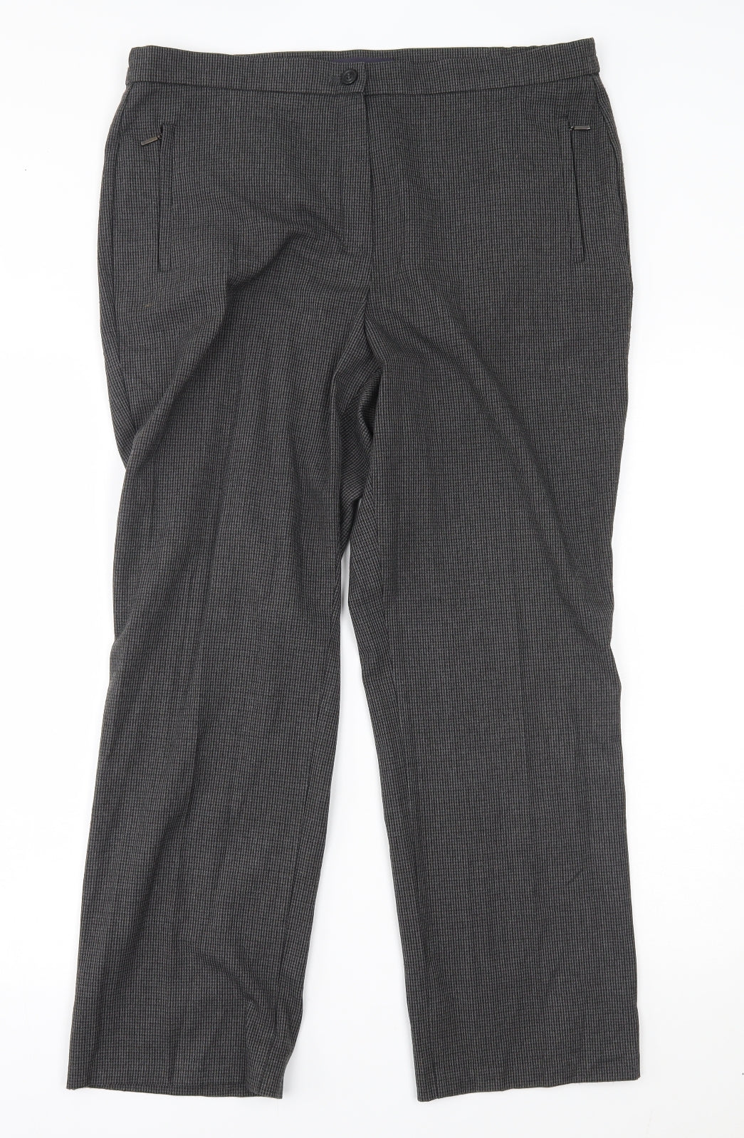 Womens UK Size 14 M&S Regular Fit  Grey Trousers
