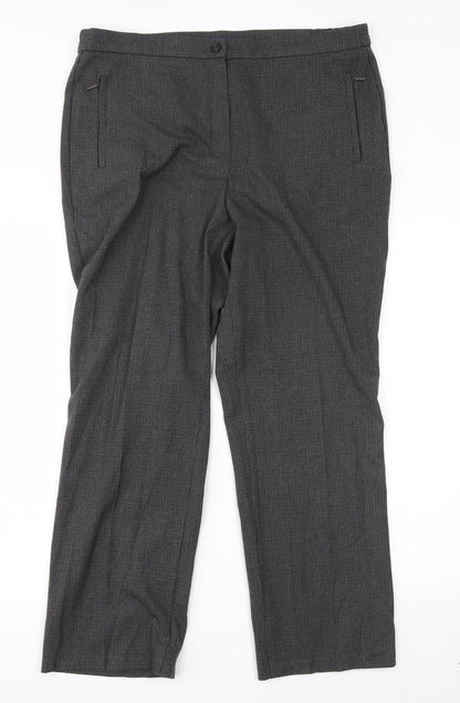 Womens UK Size 14 M&S Regular Fit  Grey Trousers