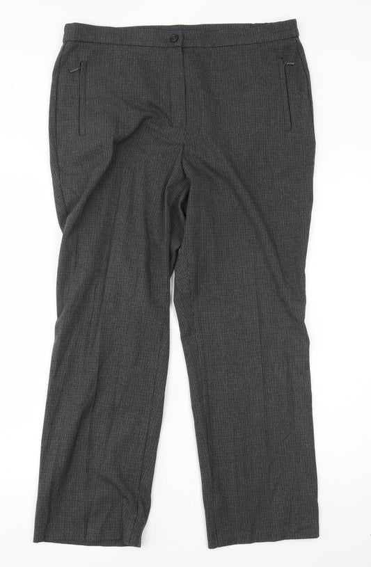 Womens UK Size 14 M&S Regular Fit  Grey Trousers