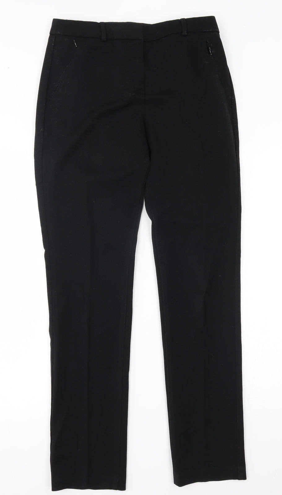 Womens UK Size 8 M&S Regular Fit  Black Trousers