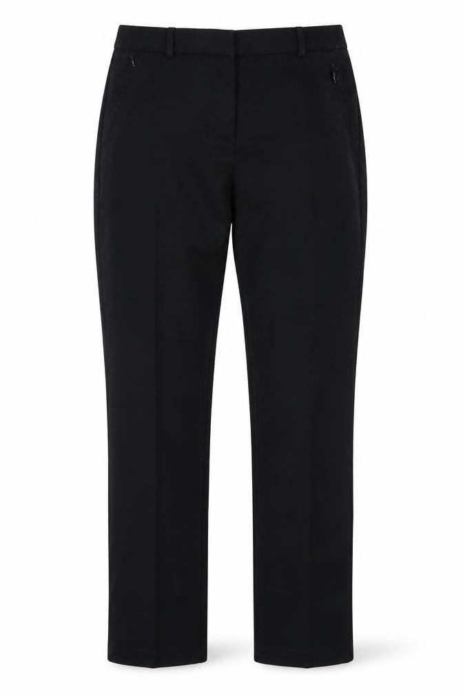Front view of Marks & Spencer women’s black trousers, size UK 8, 29-inch leg