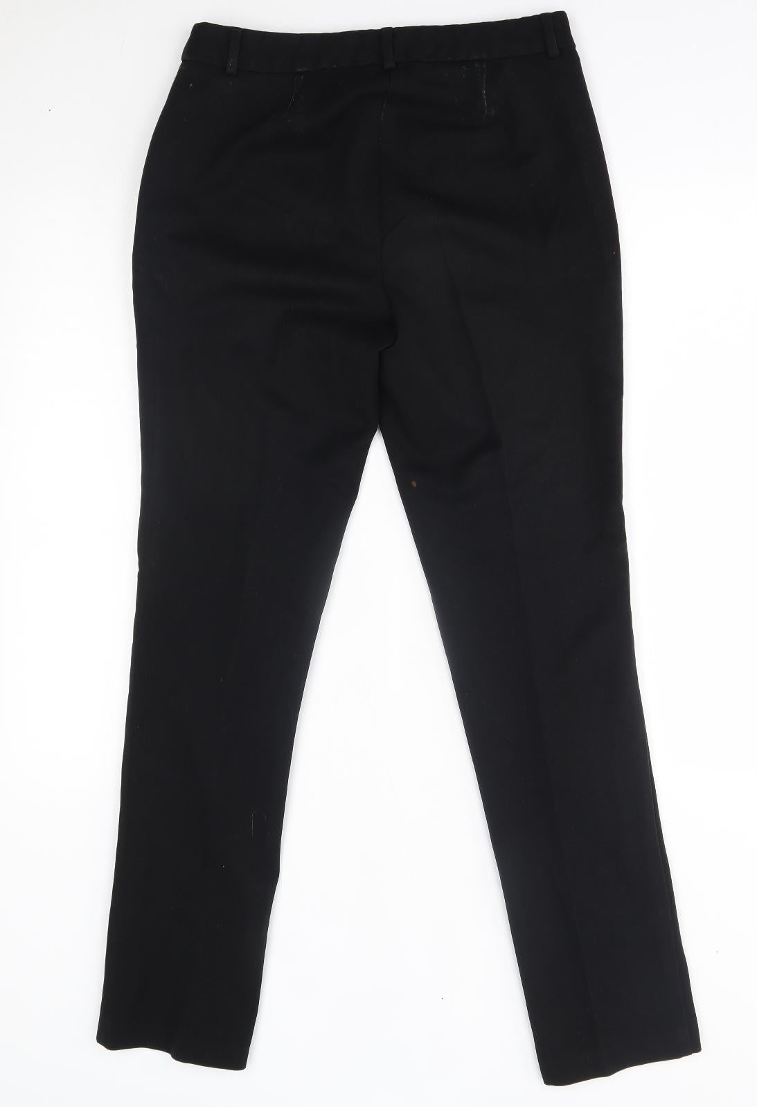 Womens UK Size 8 M&S Regular Fit  Black Trousers