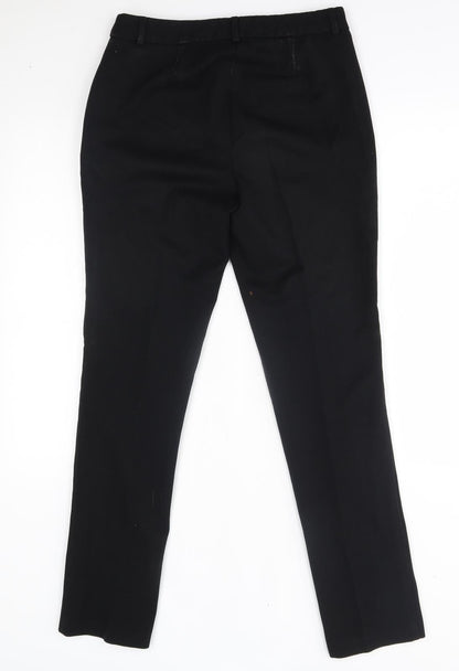 Womens UK Size 8 M&S Regular Fit  Black Trousers