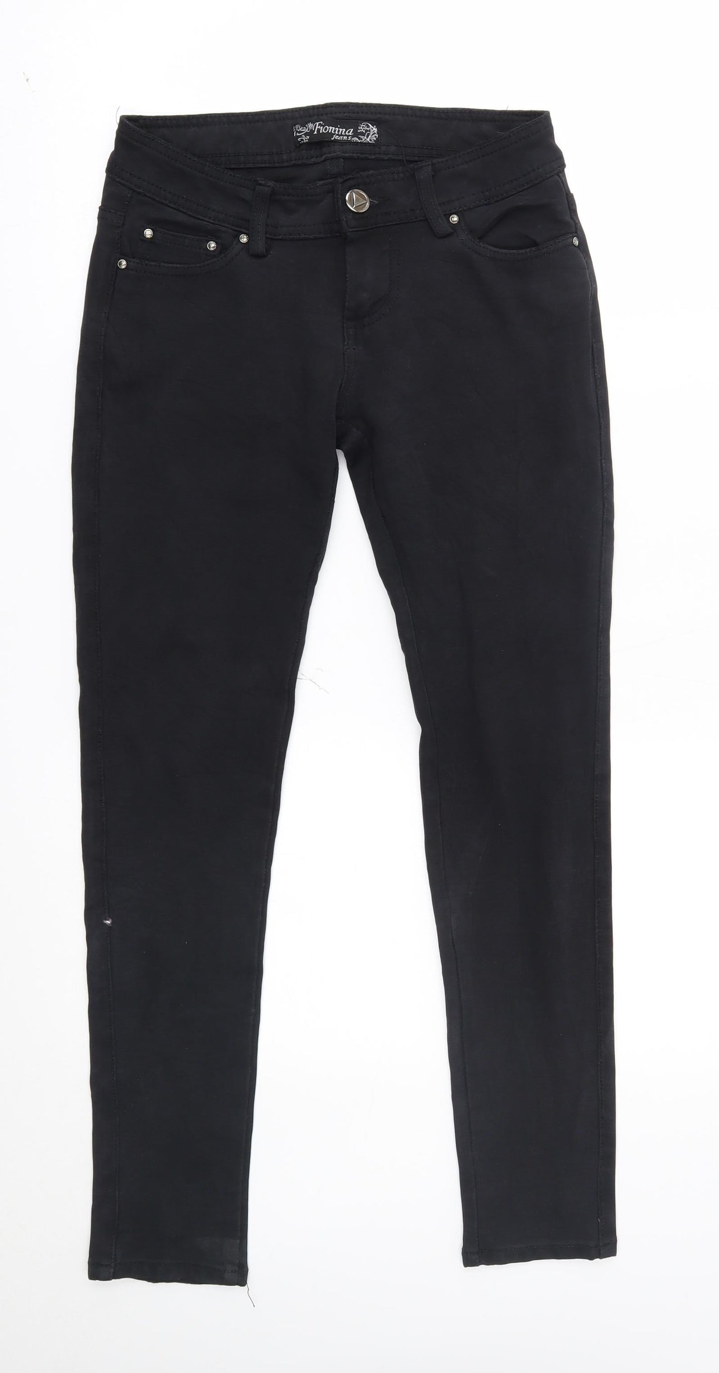fionina Womens Black   Skinny Jeans Size M L28 in