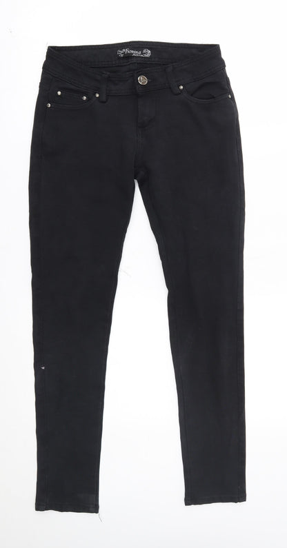 fionina Womens Black   Skinny Jeans Size M L28 in