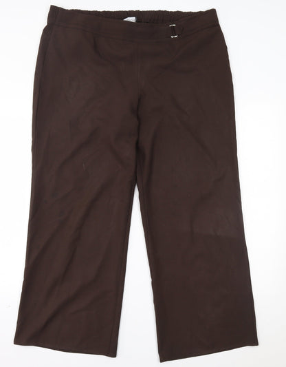 Womens UK Size 18 essence Regular Fit  Brown Trousers