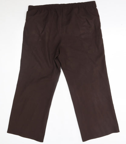 Womens UK Size 18 essence Regular Fit  Brown Trousers
