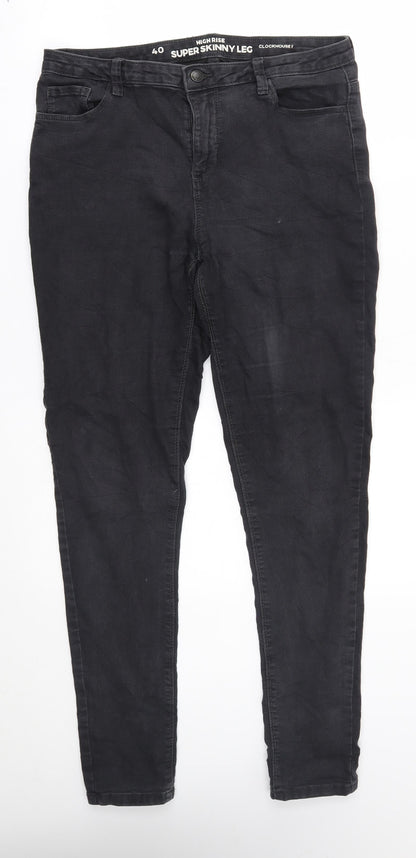 Clockhouse Womens Black   Skinny Jeans Size 12 L29 in