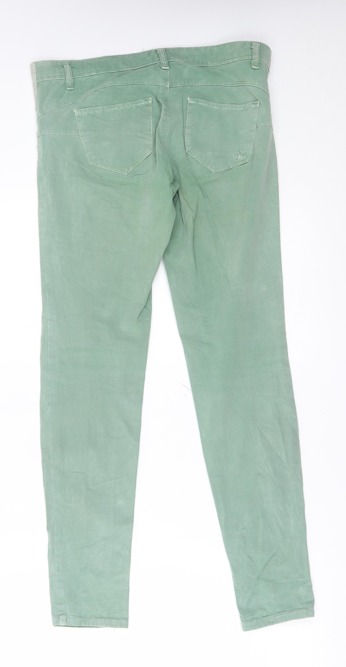 benetton Womens Green   Skinny Jeans Size 32 in L29 in