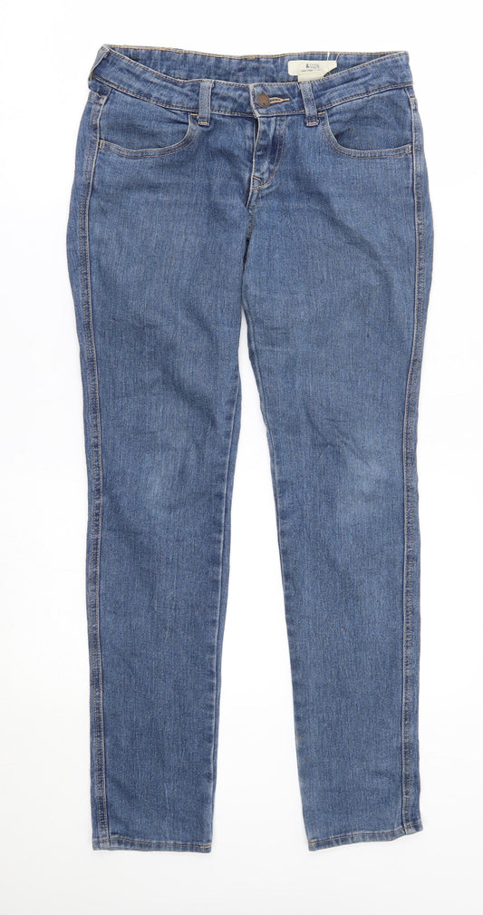 Womens UK Size 26 in H&M Slim Fit Straight Blue Jeans