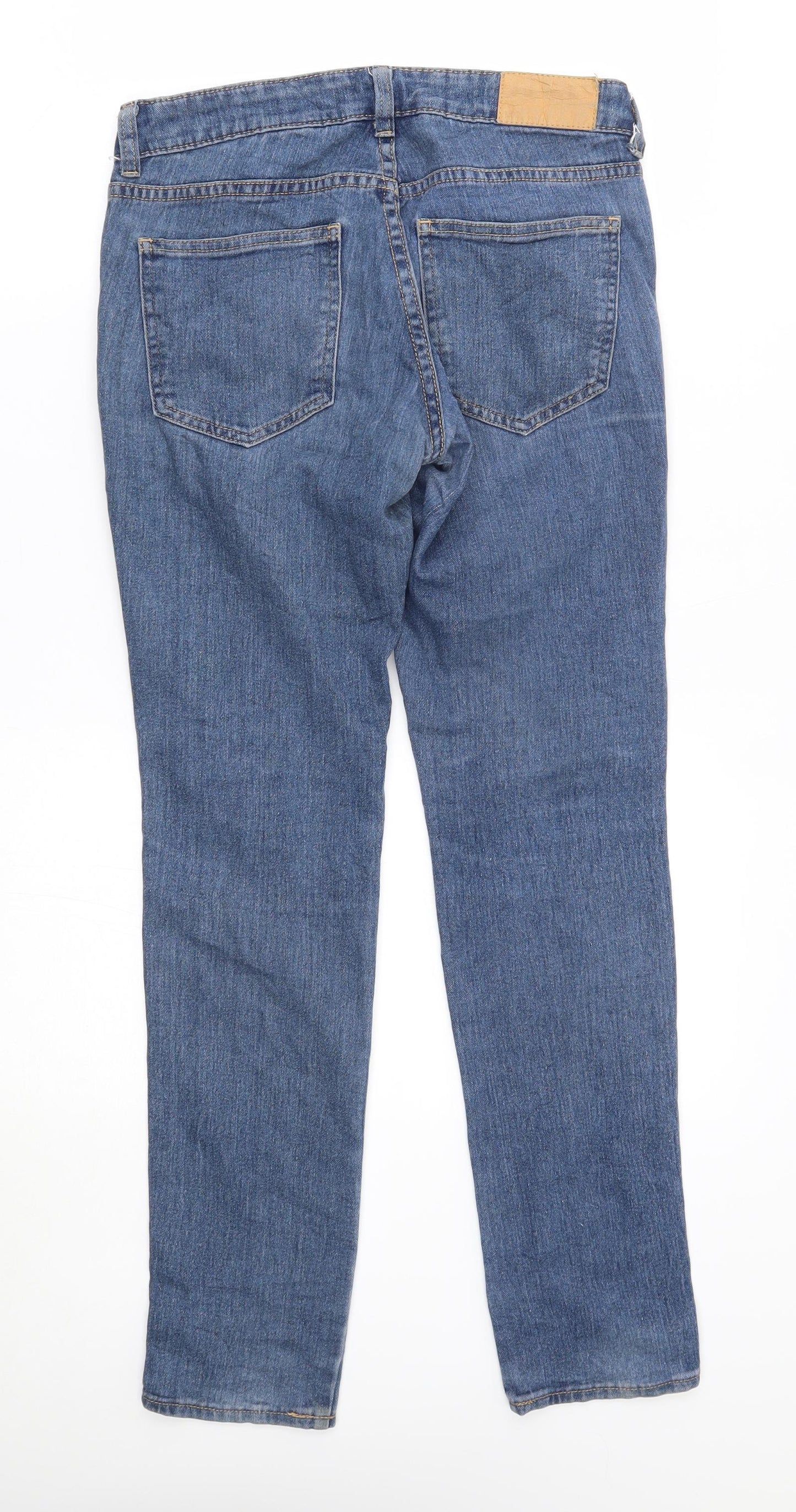Womens UK Size 26 in H&M Slim Fit Straight Blue Jeans