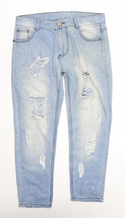 Womens UK Size 32 in Preworn Regular Fit Straight Blue Jeans