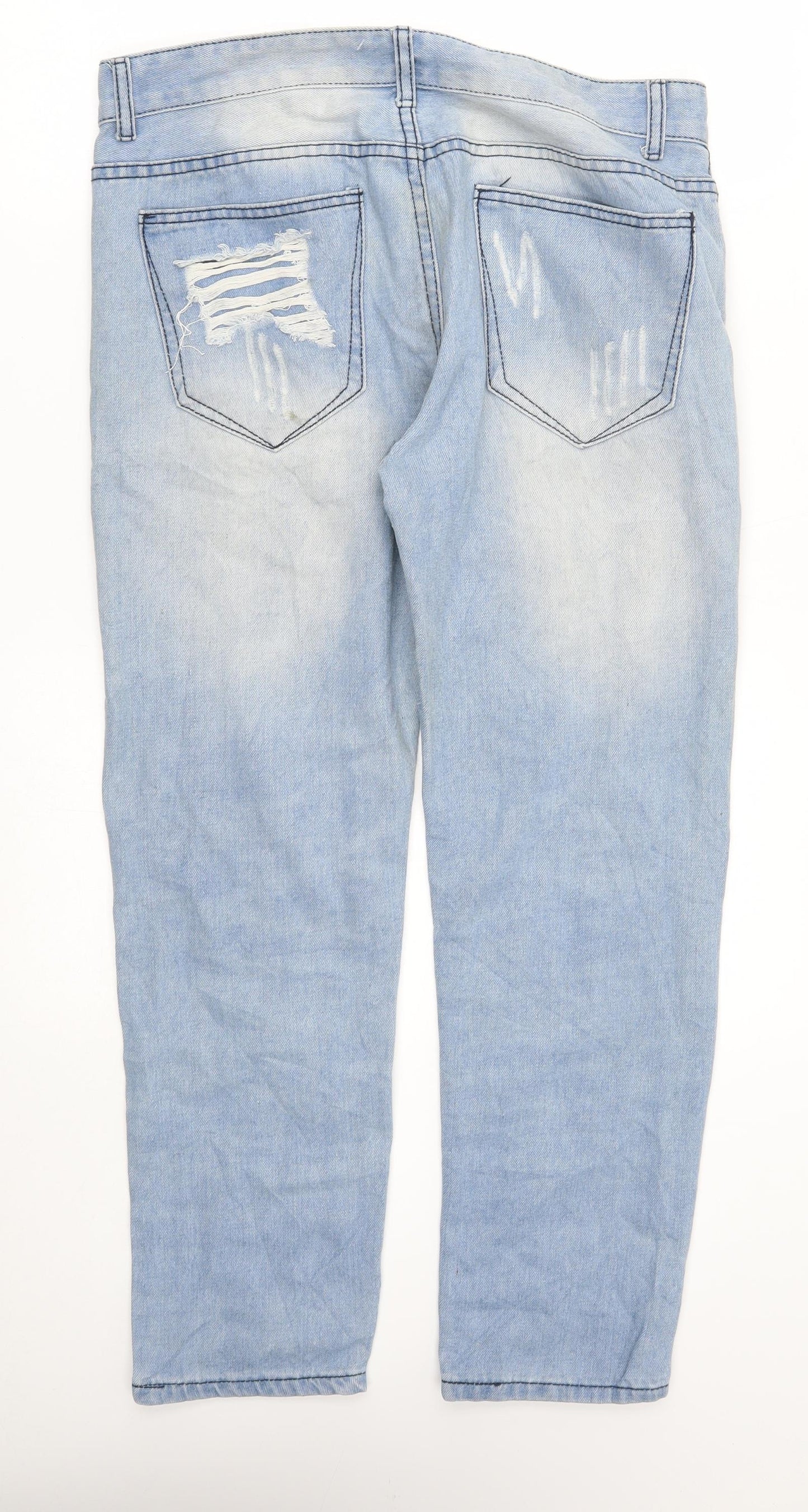 Womens UK Size 32 in Preworn Regular Fit Straight Blue Jeans